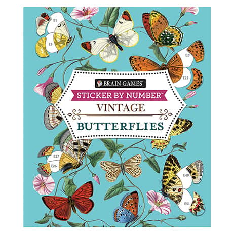 Vintage Butterflies Sticker by Number