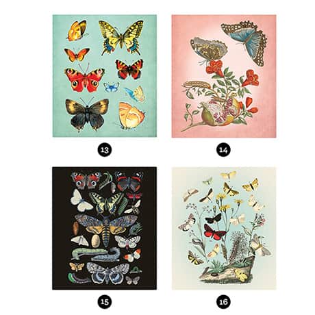 Vintage Butterflies Sticker by Number
