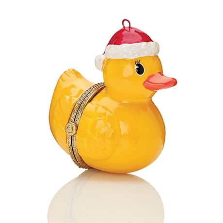 Porcelain Surprise Ornament - Rubber Ducky