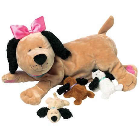 Nursing Dog Plush Toy