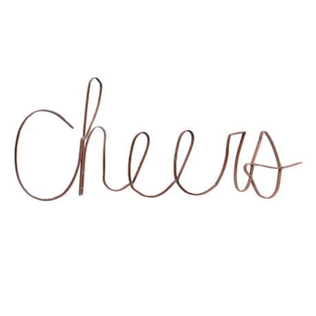 Scrap Iron "Cheers" Wall Sign - 30" x 11"