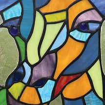 Alternate image Giraffe Stained Glass Panel