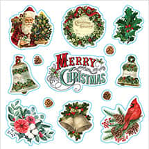 Alternate image Merry and Bright Christmas Sticker Book (Paperback)