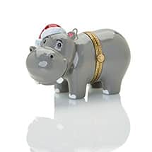 Alternate image PRE-ORDER: Porcelain Surprise Ornament - Hippopotamus