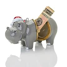 Alternate image PRE-ORDER: Porcelain Surprise Ornament - Hippopotamus