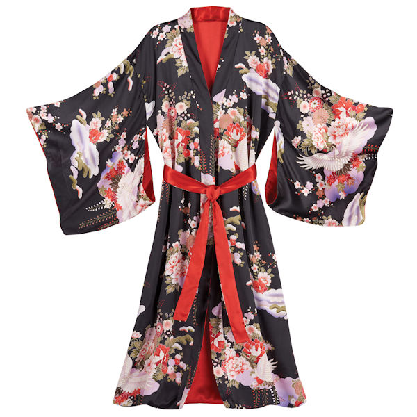 satin kimono dress
