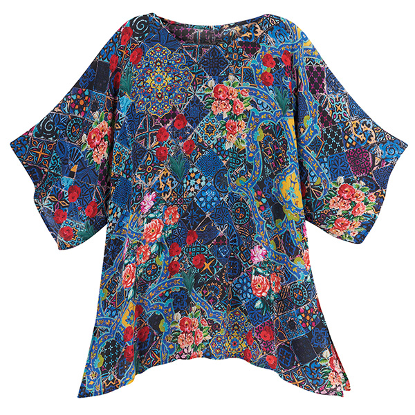 Floral and Mosaic Tile Tunic | Signals