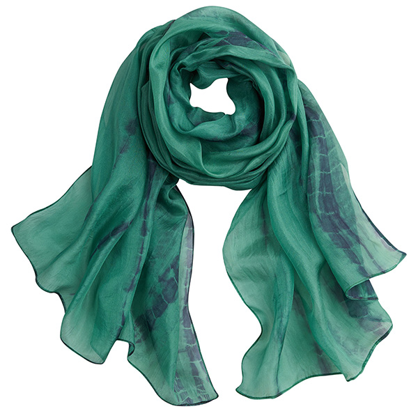 Hand Painted Silk Scarf - Jewel Tone Colored Scarves | Signals
