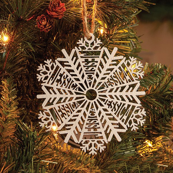 Small Porcelain Snowflake Ornaments, Set of Six