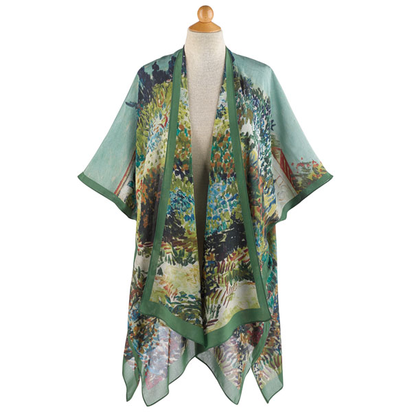 Impressionist Garden Silk Kimono Jacket | Signals