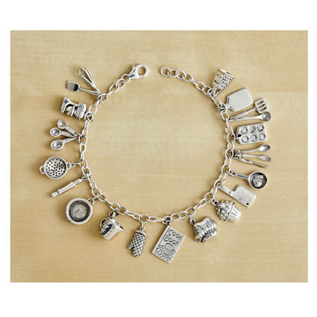 Charm Bangle Bracelet Making Starter Kit – Just Add ScriptCharms Charms! Silver / 5 Kits with 15 Glass Charms