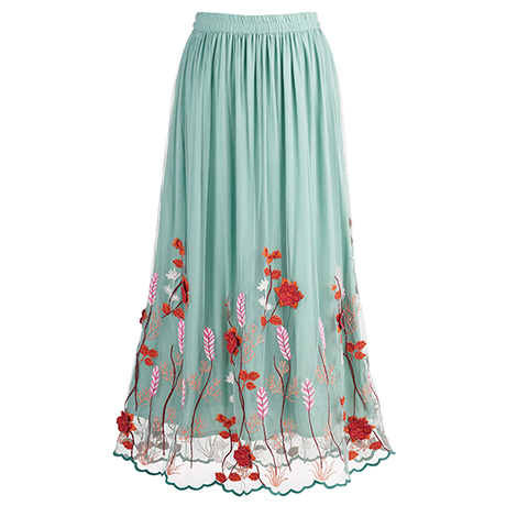 Embroidered Wildflowers Skirt | Signals