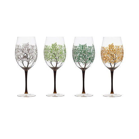Inspirational Wine Glasses, Set of Four