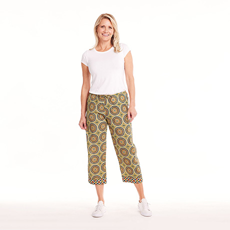 PNAEONG Women's Capri Pajama Pants Lounge Causal Bottoms Fun Print