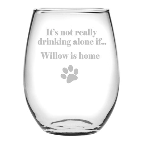 Need Wine Right Meow – Cute Funny Cat Stemless Wine Glass, Large