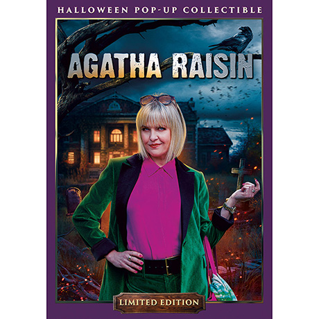 Purple Floral Shirt worn by Agatha Raisin (Ashley Jensen) in Agatha Raisin  Season 3 Episode 2
