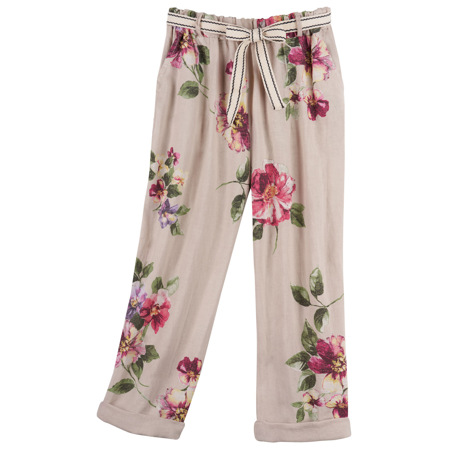Vintage Roses Linen Pants | Signals | HAB992