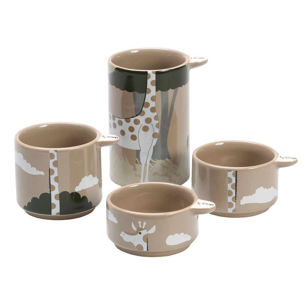 Stacking Giraffe Measuring Cups - Set of Four - Glazed ...
