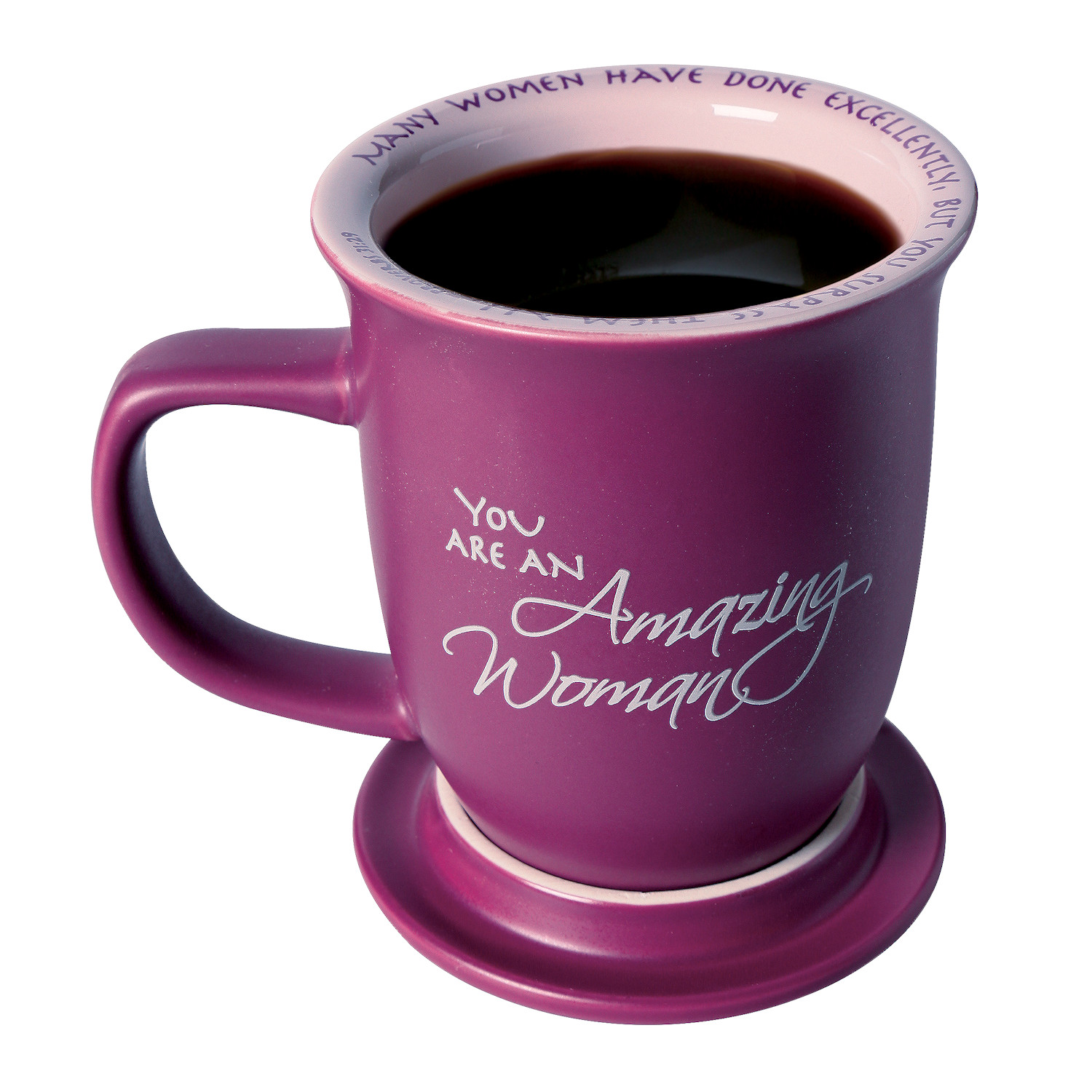 Amazing Woman Ceramic Mug Andcoaster Lid 14 Ounce Coffee Tea Cup