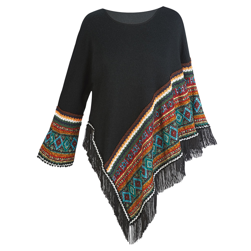 Fringed Poncho | 1 Review | 5 Stars | Signals | LC3452